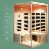 Infrared Sauna Corner Design - Smartphone Control